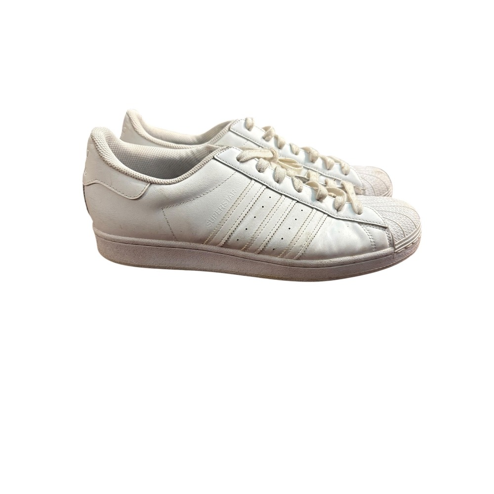 Adidas Superstar Mens Triple White Leather Shell Toe‎ Sneakers EG4960 Size 12